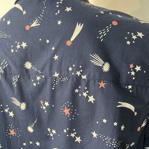 Boden Womens Classic Shirt Size 12r Shooting Star Button-Down Long Sleeve Navy - Picture 15 of 15